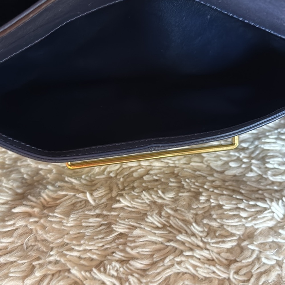 👜RARE!!! COACH TAYLOR LEATHER MARIN SATCHEL CARRYALL Navy blue - Picture 12 of 15